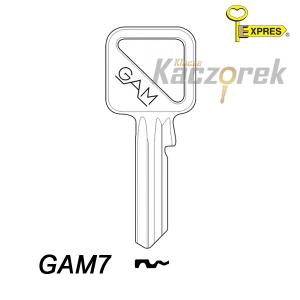 Expres 161 - klucz surowy mosiężny - GAM 7 kwadratowy